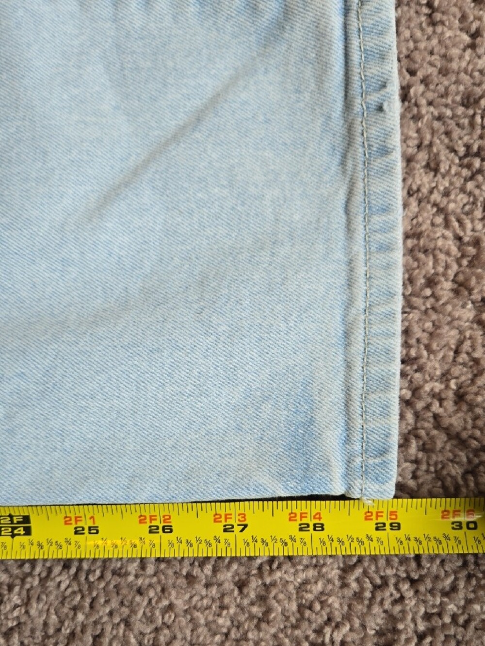 American Eagle Light Wash Super High Rise Straight Jeans Sz 18 Stretch Casual - Picture 8 of 8
